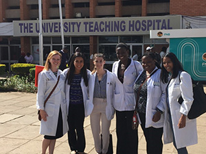 A group picture in front of University Teaching Hospital.